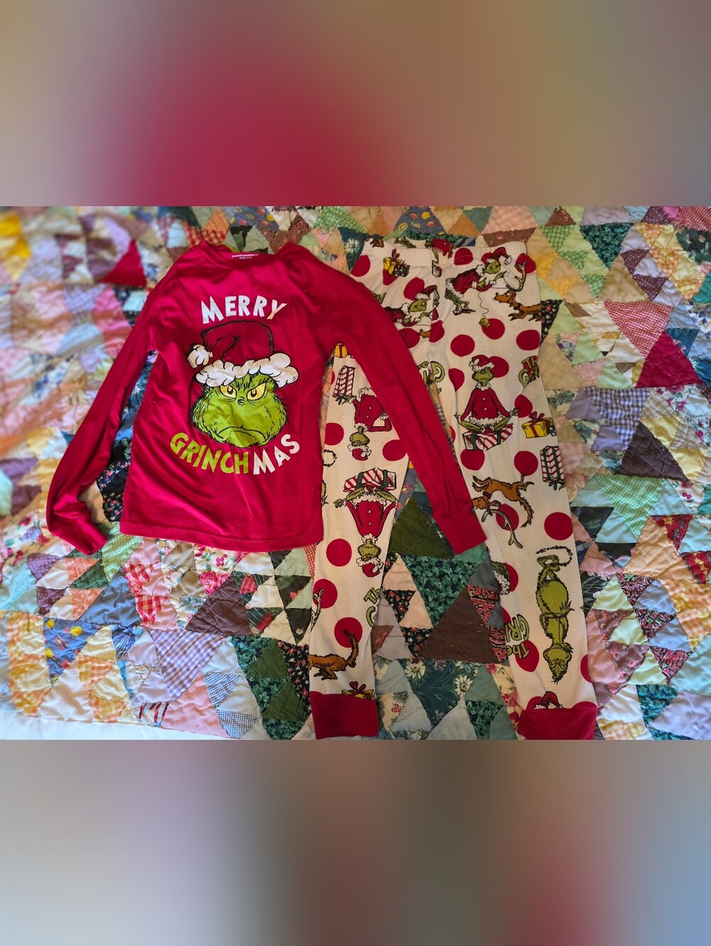 The Grinch 'Merry Grinchmas' Red Kids Pajama Set